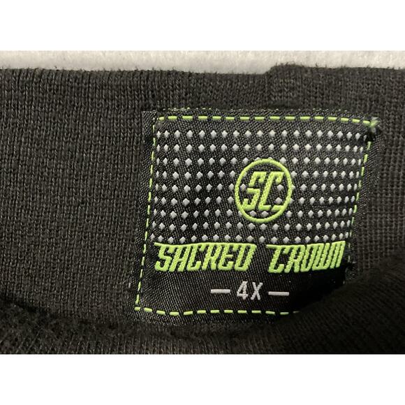 Sacred Crown Pants Mens 4XL Black Red Track Joggers Athletic Side Stripe Cuffed - Picture 4 of 12